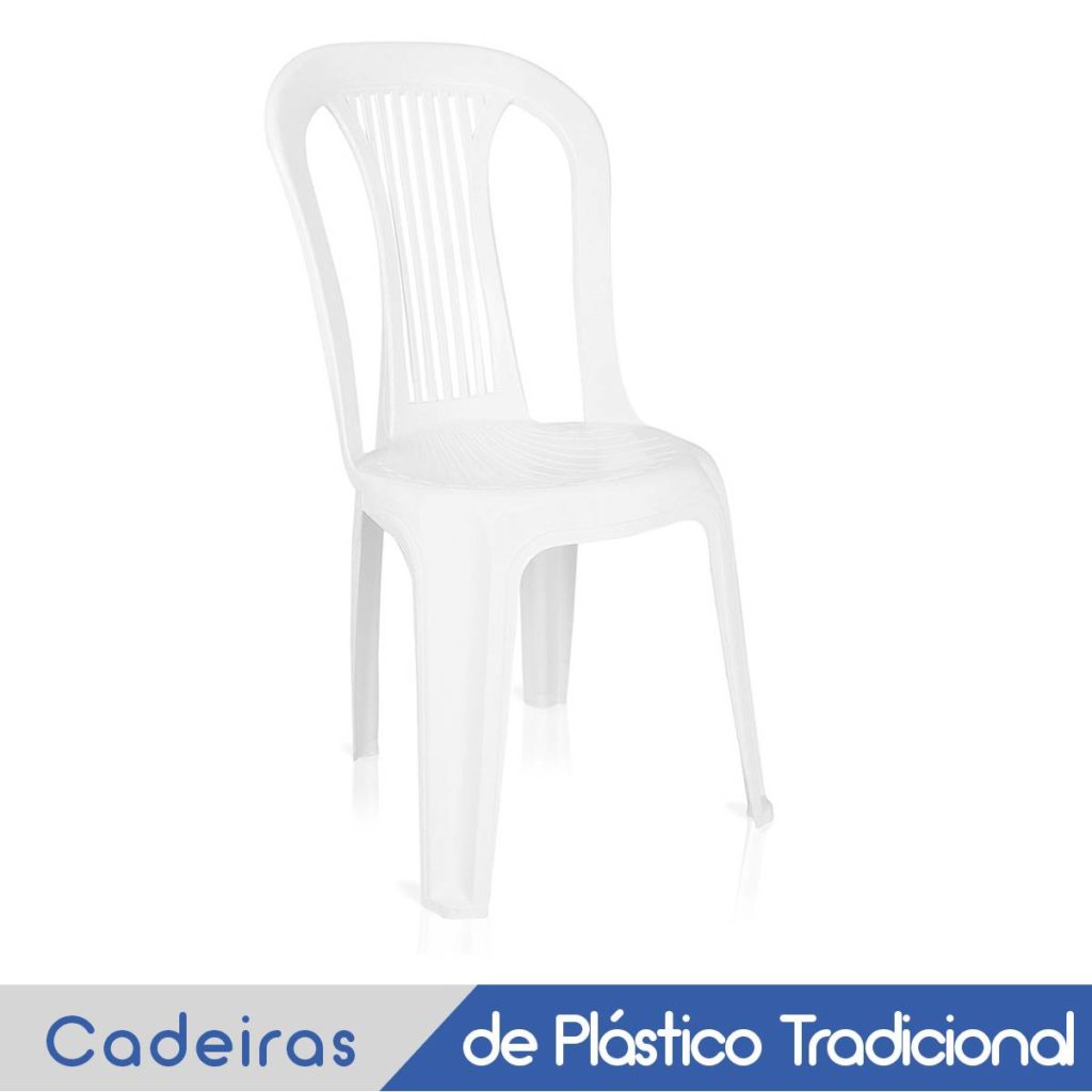 Imagem Cadeira Plástica Branca sem Braço
