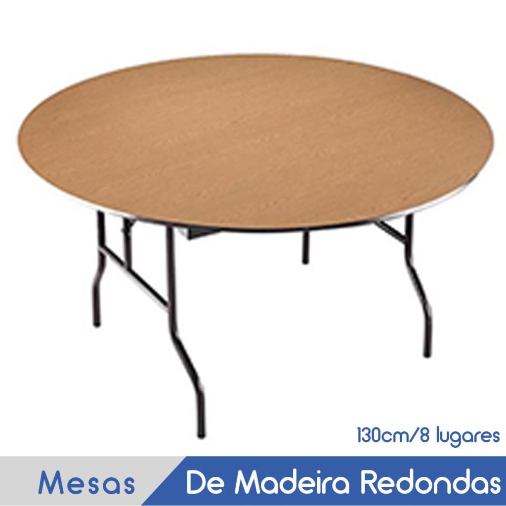 Imagem Mesa Redonda de Madeira para 6 lugares