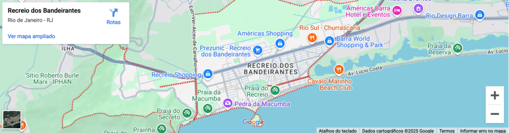 Mapa do Recreio dos Bandeirantes, RJ